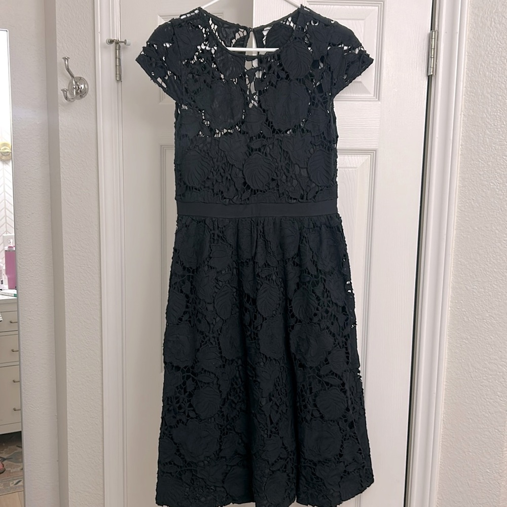 Jcrew Collection Black Eyelet lace dress